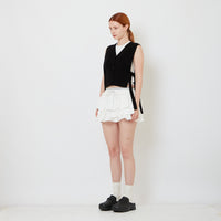 Women Double Waisted Ruffle Skirt - Off White - SW2609240A