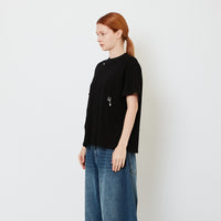 Women Oversized Raglan Knit Top - Black - SW2609250C