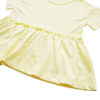 Girl Peplum Top - Custard - SG2208088B