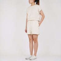Women Elastic Waist Sweatshorts
- Sand - SW2211561A