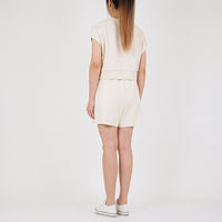 Women Elastic Waist Sweatshorts
- Sand - SW2211561A