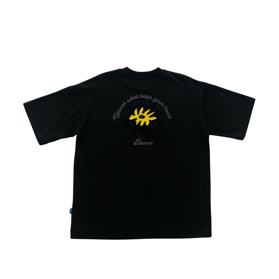 Men Embroidery Oversized Tee - Black - SM2507116D