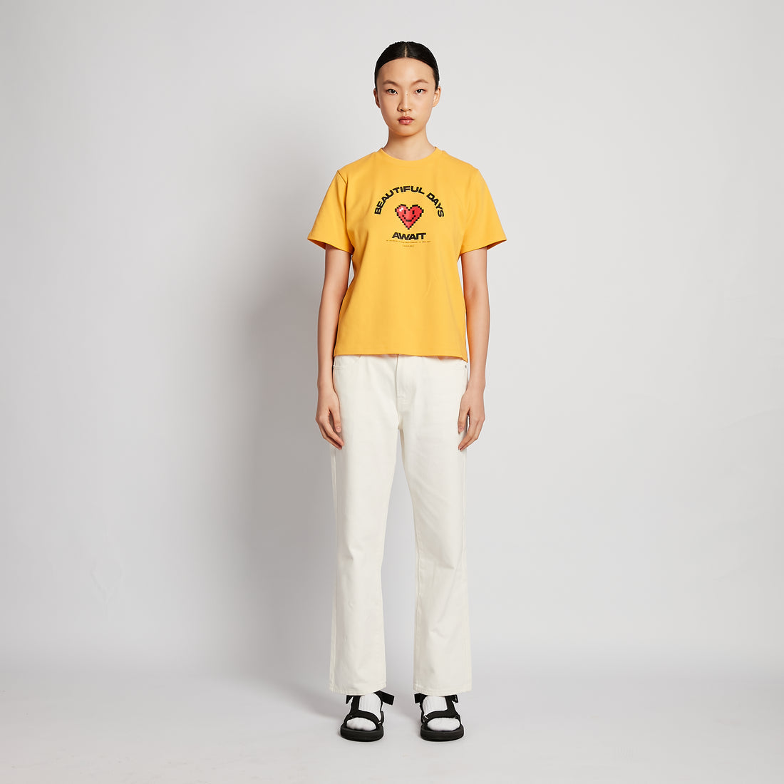 Women Straight Cut Jeans - Off White - SW2512224A