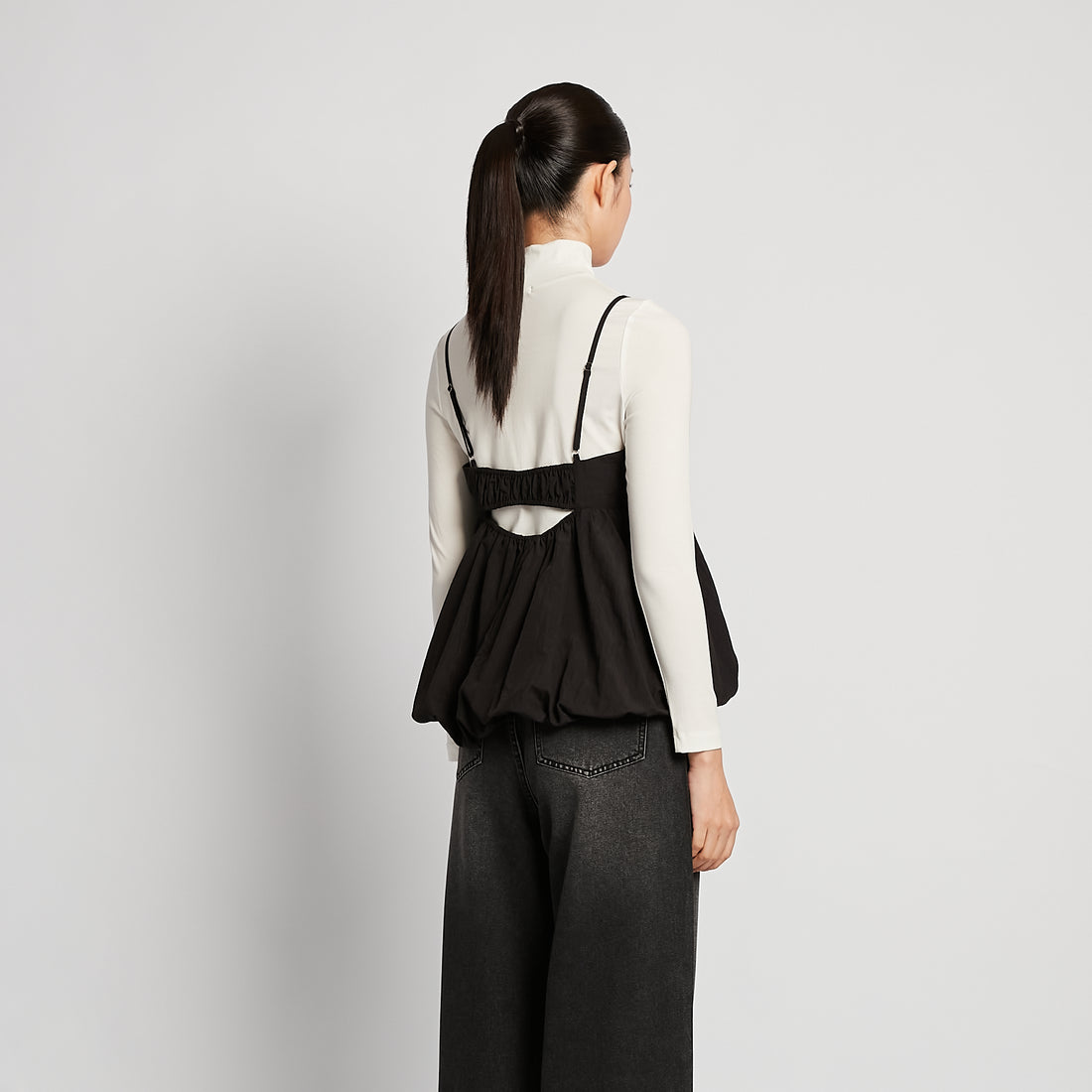 Women Puffer Top - Black - SW2511246A