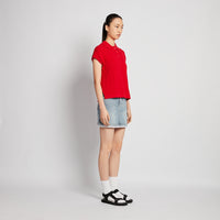 Women Stretch Denim Skirt - Light Blue - SW2512221A