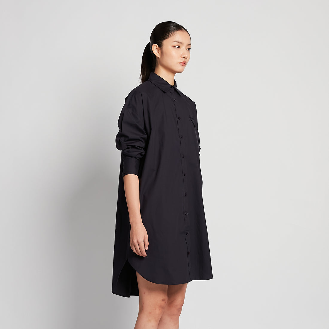 Women Shirt Dress - Navy - SW2511196B