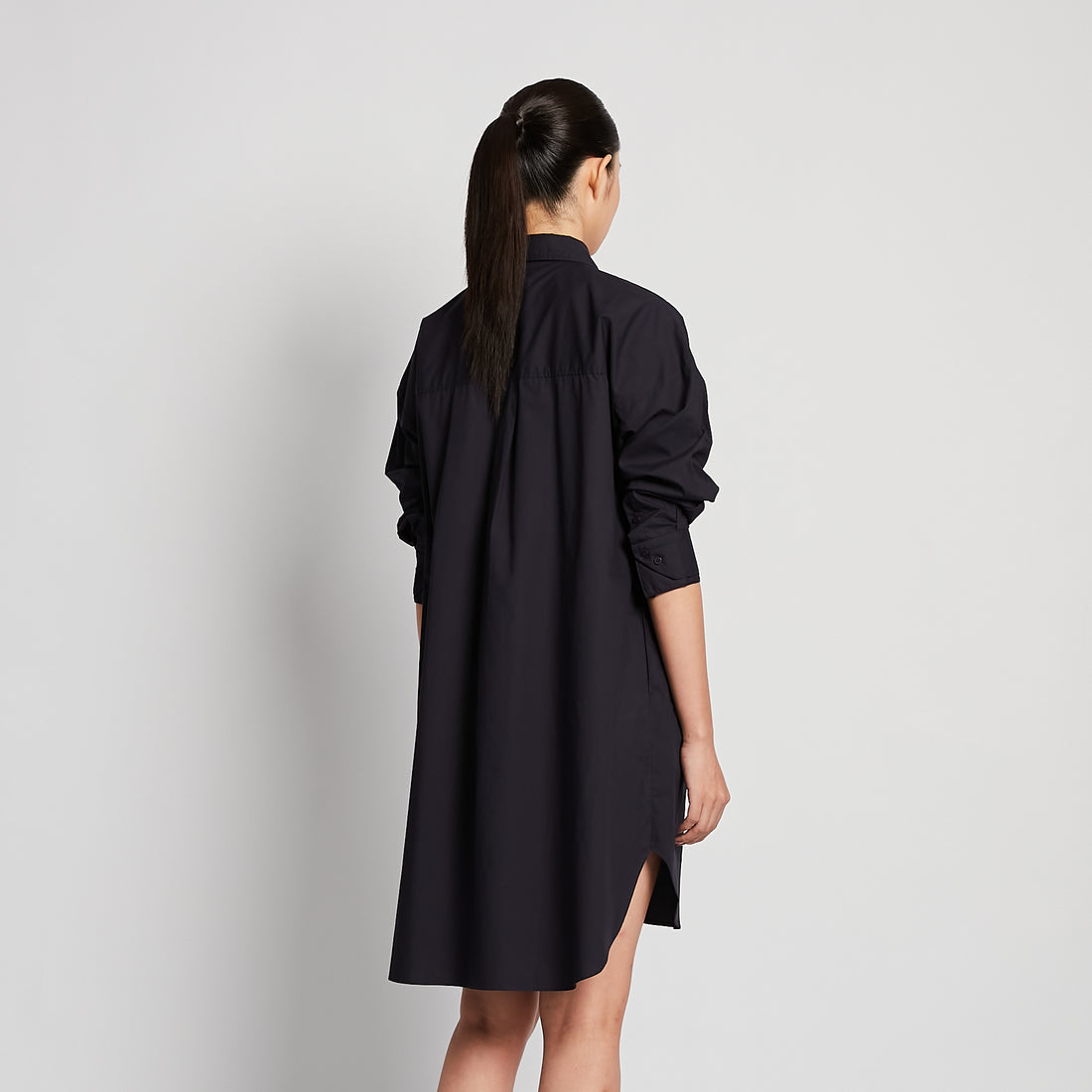 Women Shirt Dress - Navy - SW2511196B