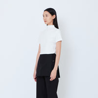 Women Side Gather Top - Off White - SW2603070A