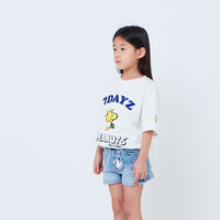 Peanuts Kids Embroidery Tee - Off White - PK2605001A