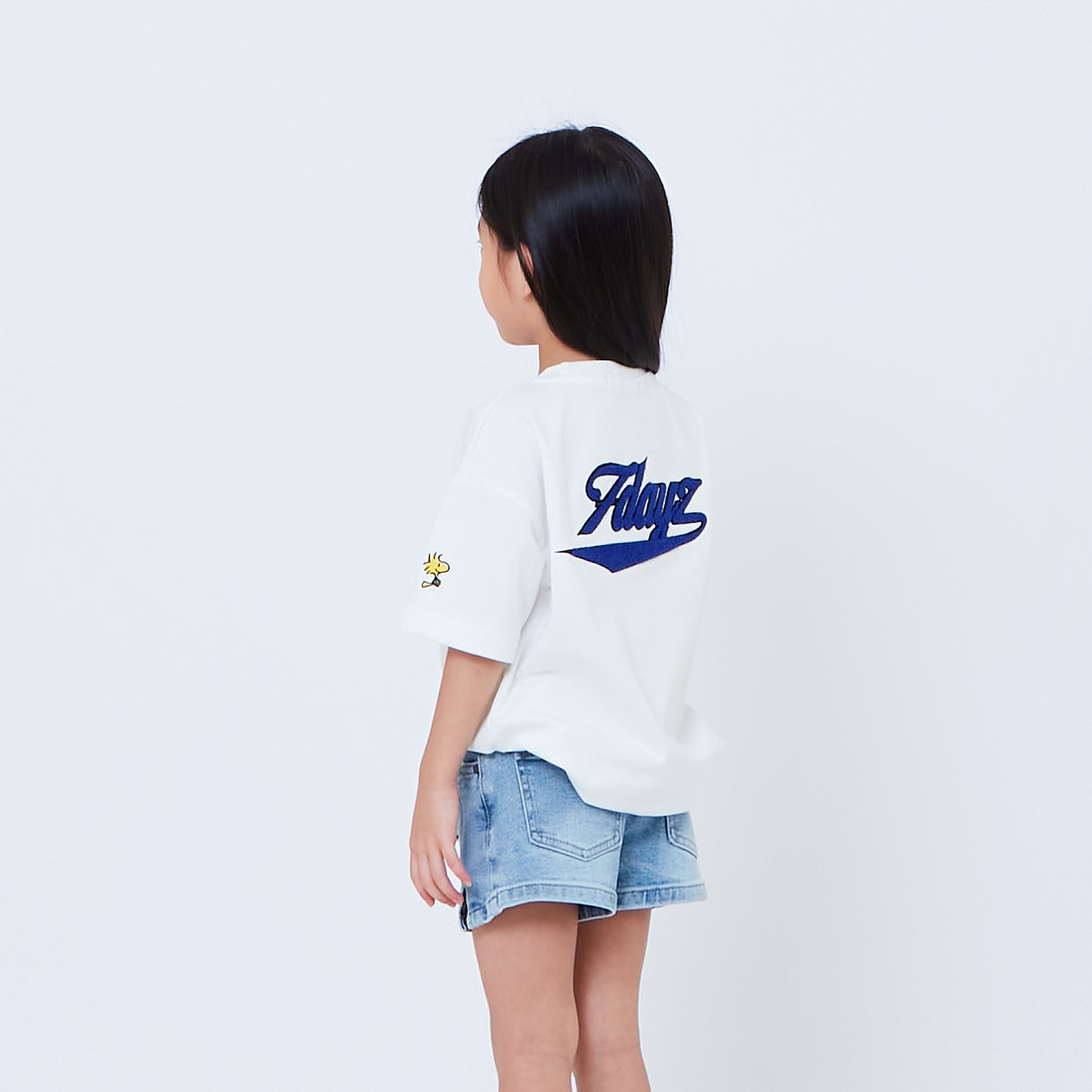 Peanuts Kids Embroidery Tee - Off White - PK2605001A