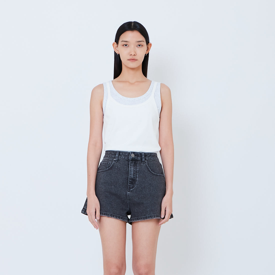 Women Double Layered Tank Top - Off White - SW2603068A
