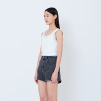 Women Double Layered Tank Top - Off White - SW2603068A