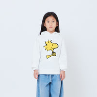 Peanuts Kids Embroidery Oversized Hoodie - Off White - PK2605009A