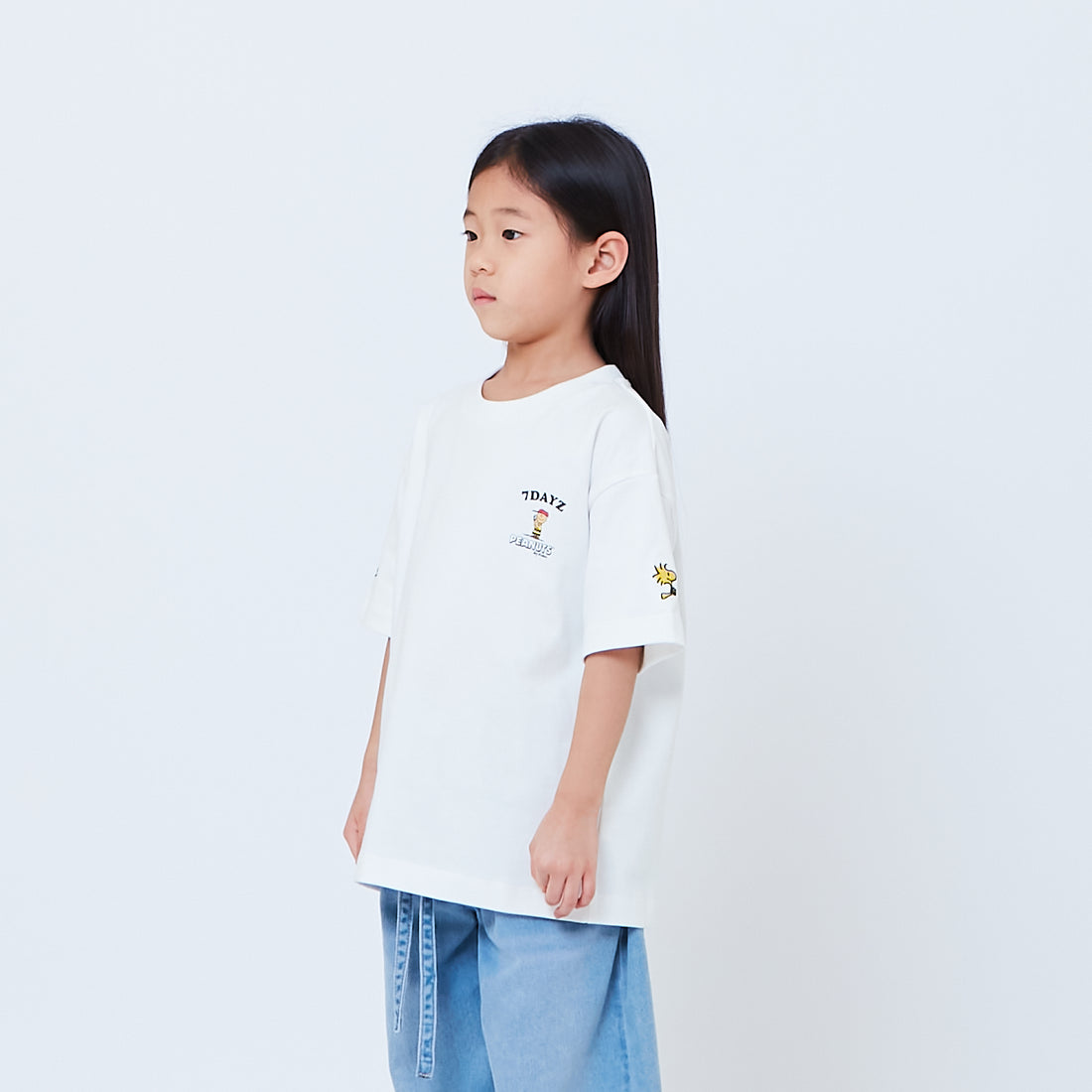 Peanuts Kids Embroidery Tee - Off White - PK2605006A