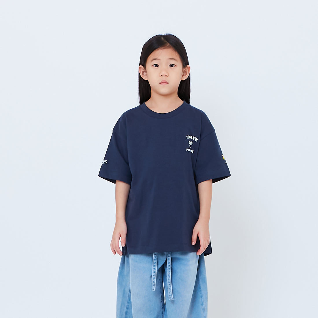 Peanuts Kids Embroidery Tee - Navy - PK2605006B