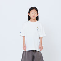 Peanuts Kids Embroidery Tee - Off White - PK2605007A