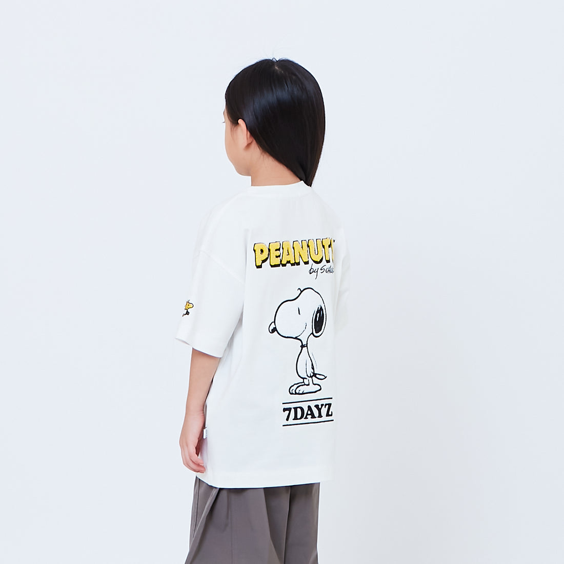 Peanuts Kids Embroidery Tee - Off White - PK2605007A