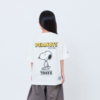 Peanuts Kids Embroidery Tee - Off White - PK2605007A