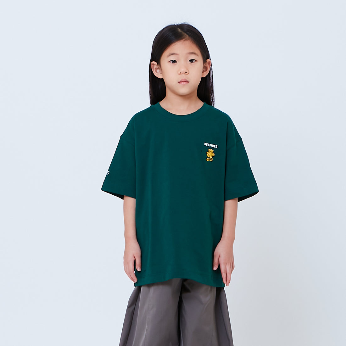 Peanuts Kids Embroidery Tee - Green - PK2605007B