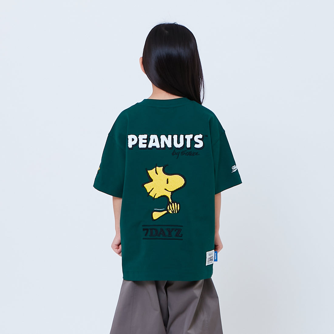 Peanuts Kids Embroidery Tee - Green - PK2605007B