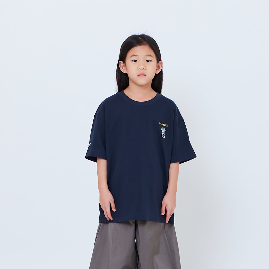 Peanuts Kids Embroidery Tee - Navy - PK2605007C