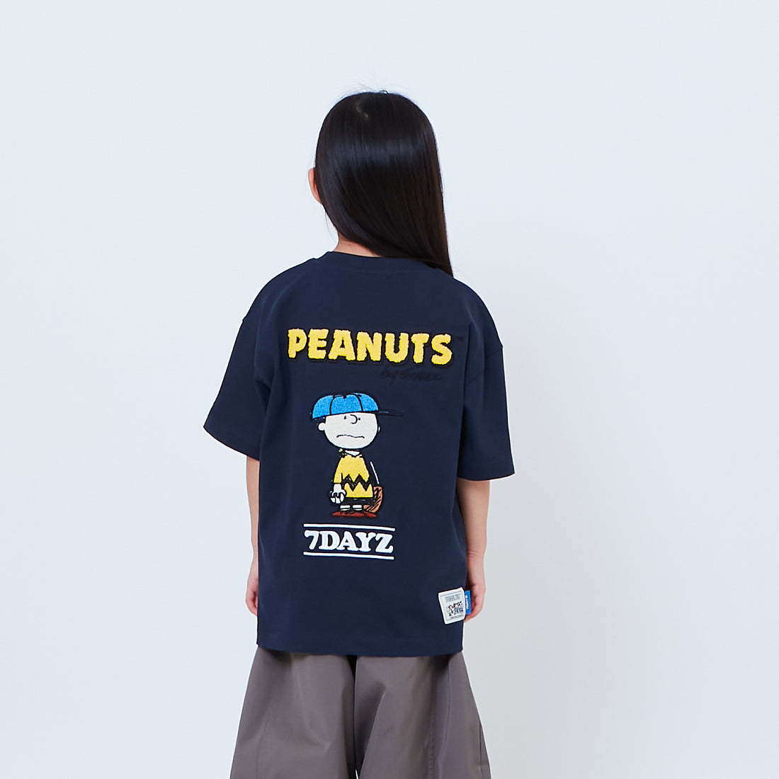 Peanuts Kids Embroidery Tee - Navy - PK2605007C