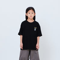 Peanuts Kids Embroidery Tee - Black - PK2605007D