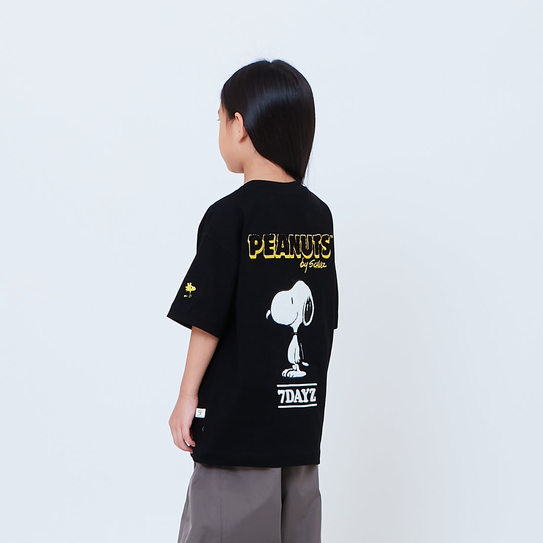 Peanuts Kids Embroidery Tee - Black - PK2605007D