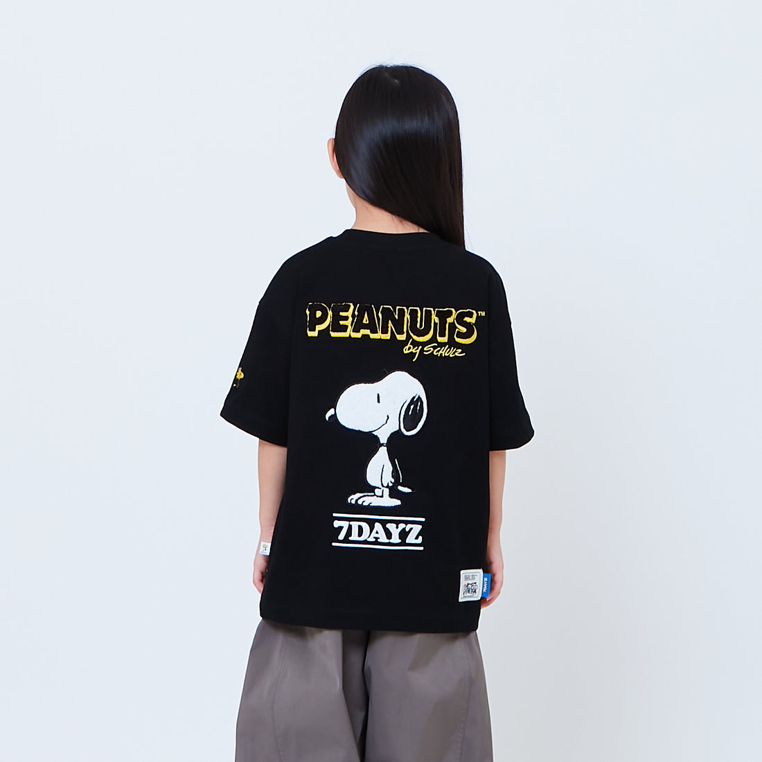 Peanuts Kids Embroidery Tee - Black - PK2605007D