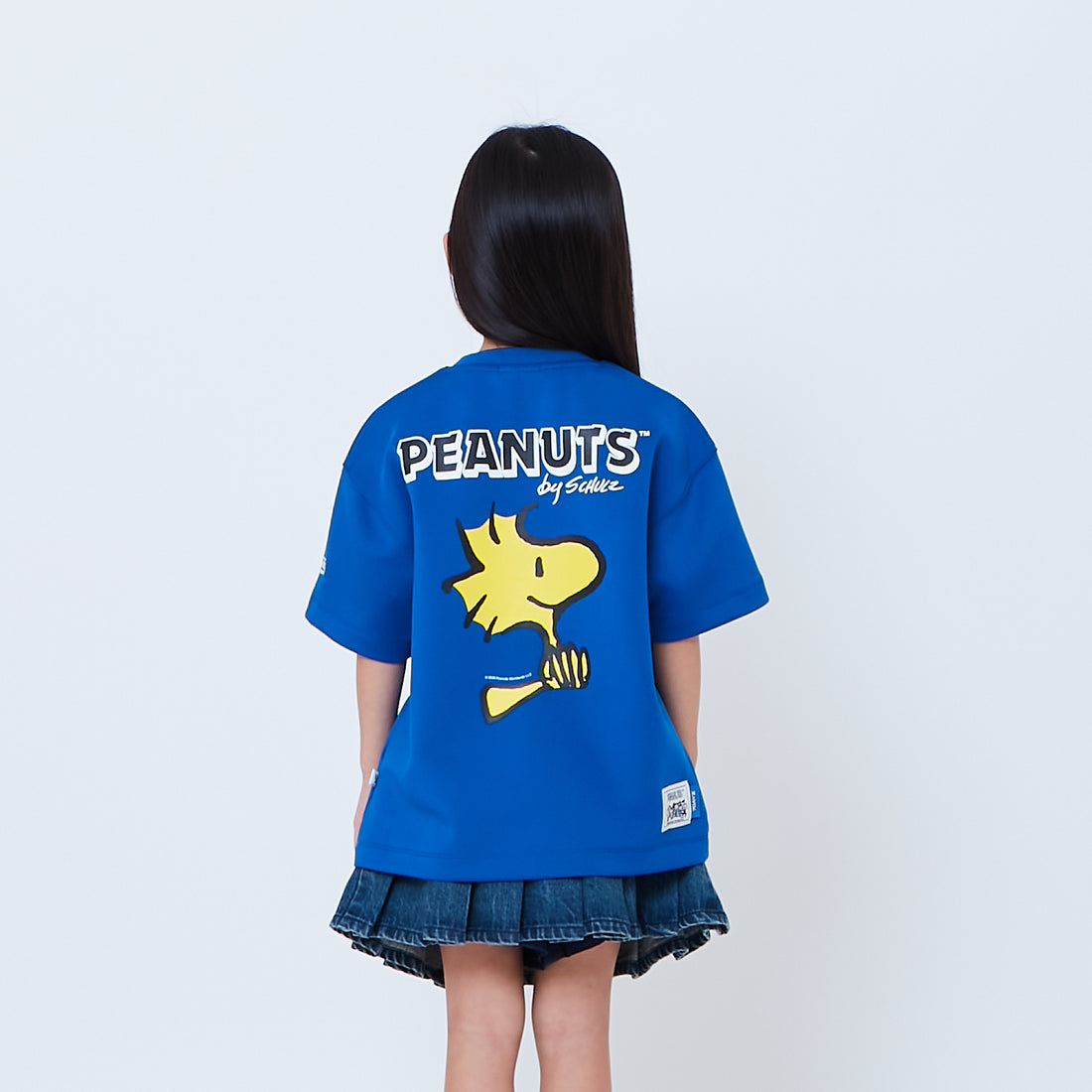 Peanuts Kids Printed Oversized Jersey Tee - Blue - PK2605003B