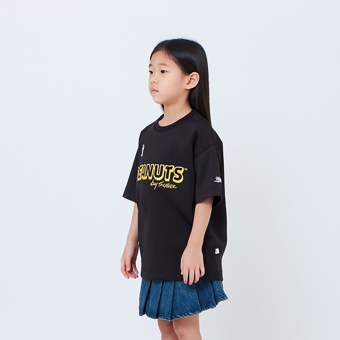 Peanuts Kids Printed Oversized Jersey Tee - Black - PK2605003C