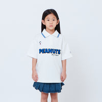Peanuts Kids Printed Oversized Jersey Polo Tee - Off White - PK2605004A