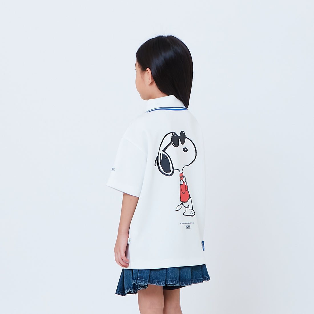 Peanuts Kids Printed Oversized Jersey Polo Tee - Off White - PK2605004A