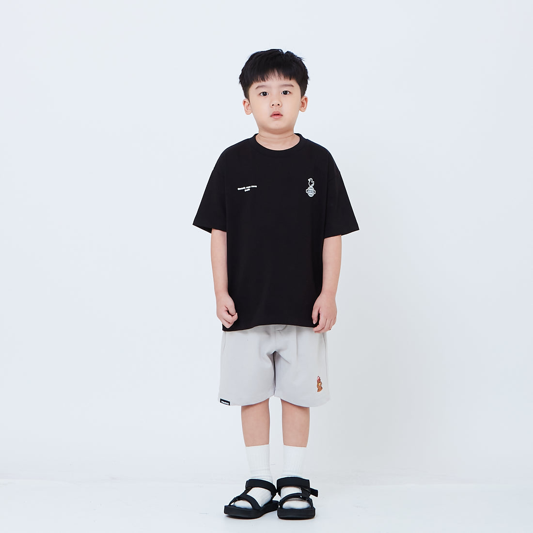 Boy Printed Sweat-Shorts - Light Grey - SB2604073A