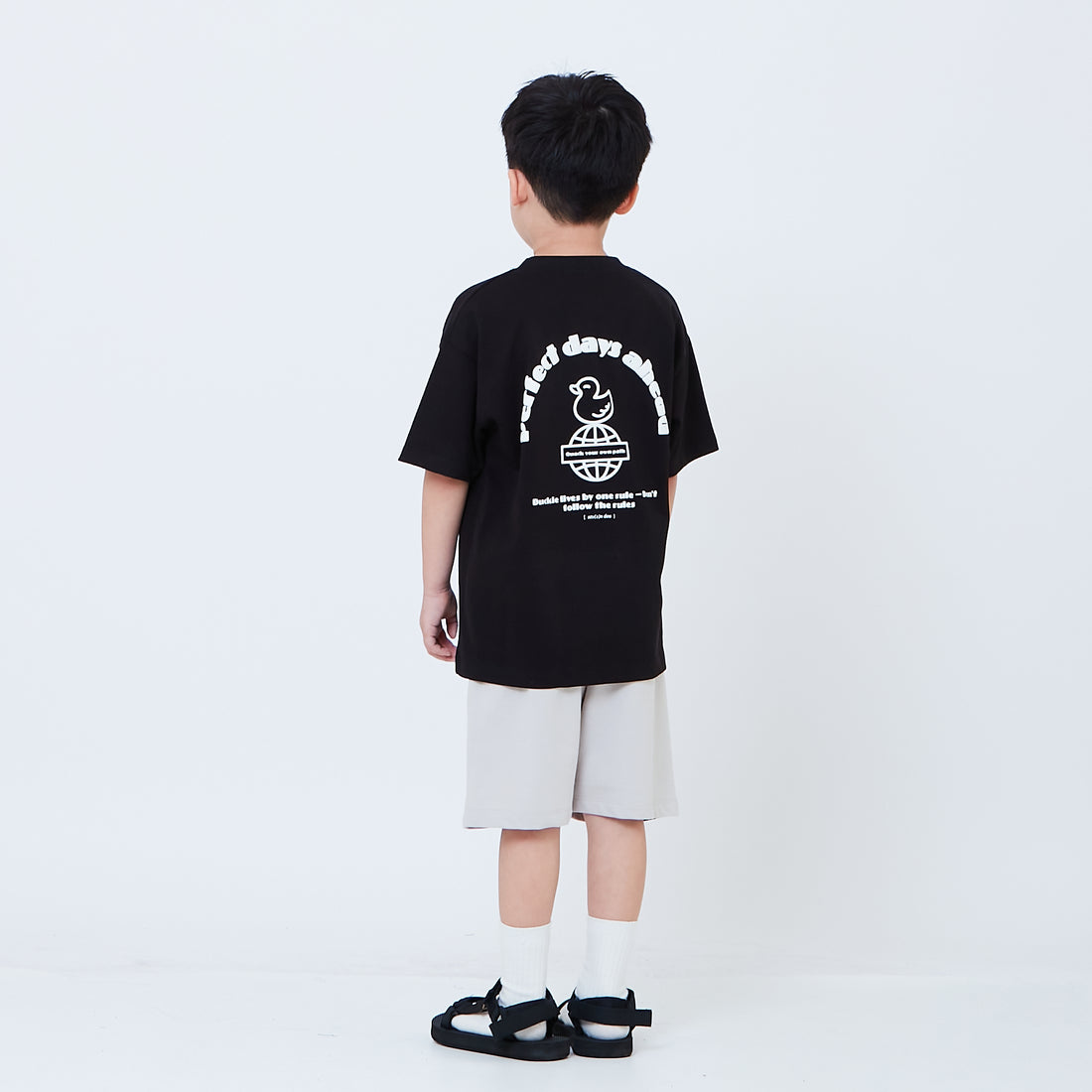 Boy Printed Sweat-Shorts - Light Grey - SB2604073A