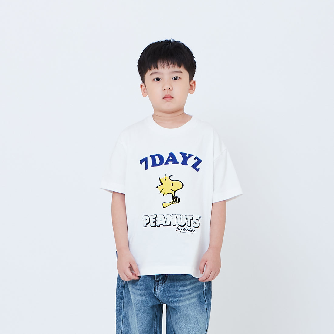Peanuts Kids Embroidery Tee - Off White - PK2605001A