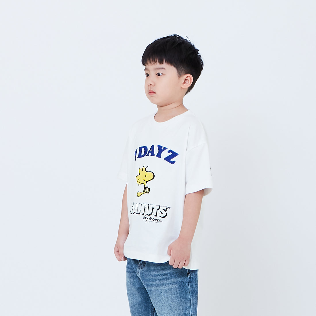 Peanuts Kids Embroidery Tee - Off White - PK2605001A