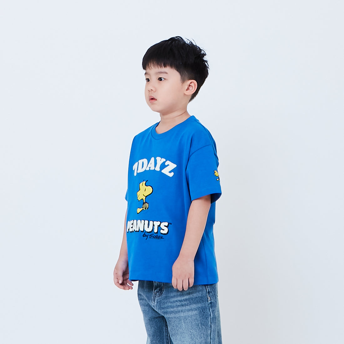 Peanuts Kids Embroidery Tee - Blue - PK2605001B