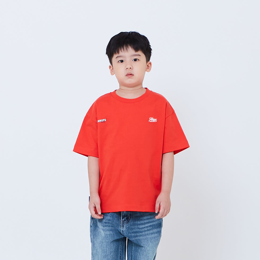 Peanuts Kids Embroidery Tee - Dark Orange - PK2605002B