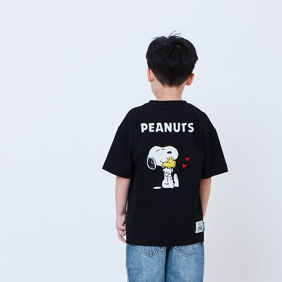 Peanuts Kids Embroidery Tee - Black - PK2605002D