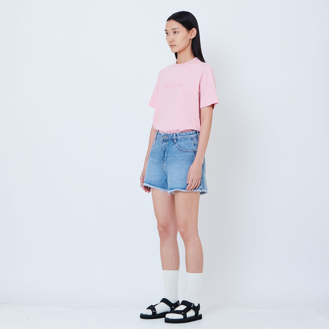 Women Denim Shorts - Light Blue - SW2603080B