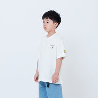 Peanuts Kids Embroidery Tee - Off White - PK2605007A