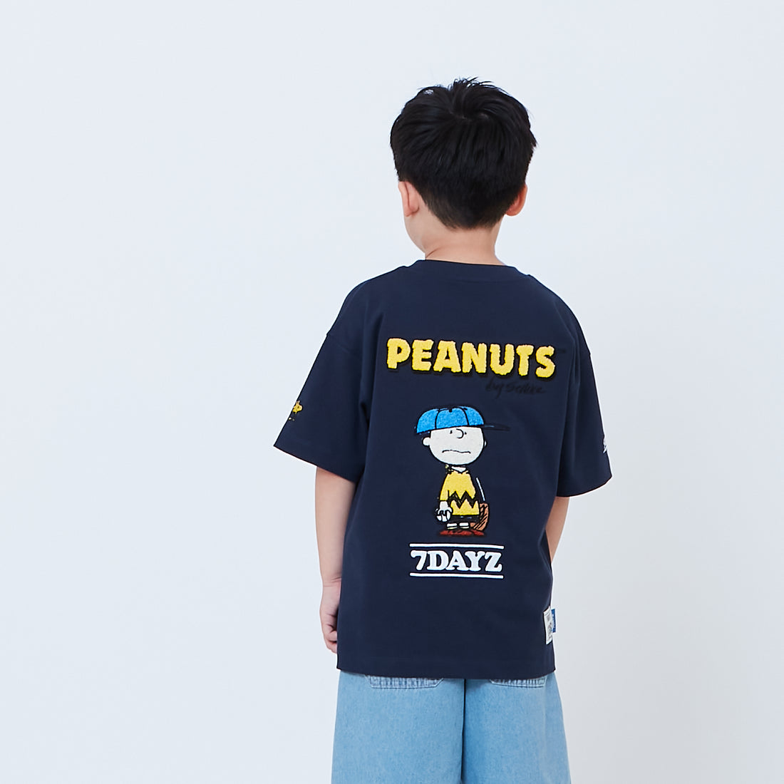 Peanuts Kids Embroidery Tee - Navy - PK2605007C
