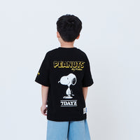 Peanuts Kids Embroidery Tee - Black - PK2605007D