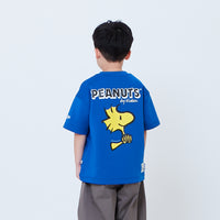 Peanuts Kids Printed Oversized Jersey Tee - Blue - PK2605003B