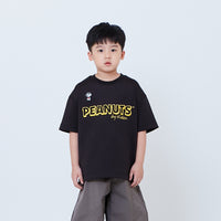 Peanuts Kids Printed Oversized Jersey Tee - Black - PK2605003C