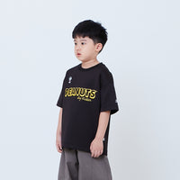 Peanuts Kids Printed Oversized Jersey Tee - Black - PK2605003C