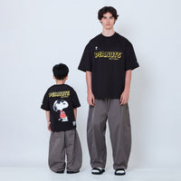 Peanuts Gender Neutral Printed Oversized Jersey Tee - Black - PU2605003D