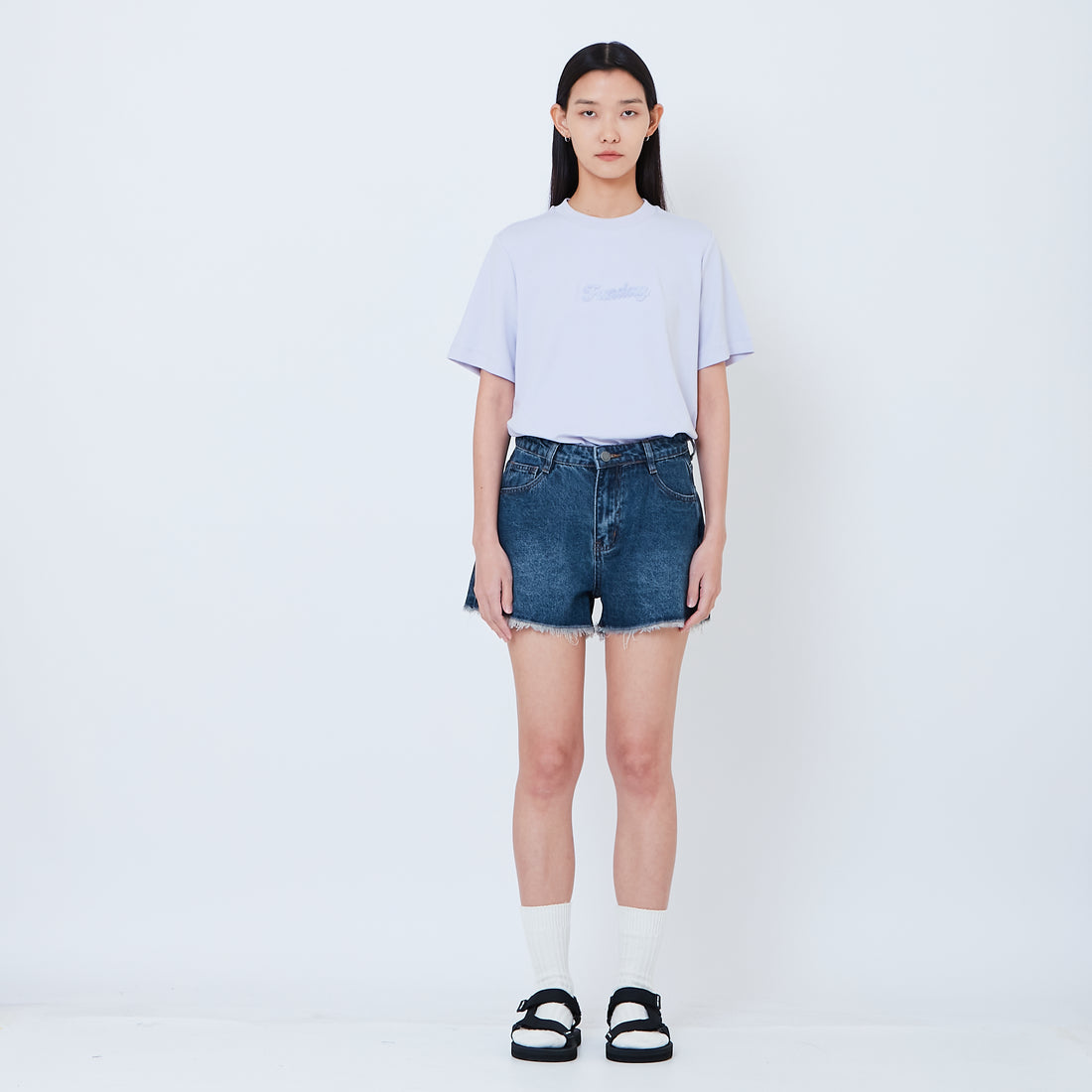 Women Denim Shorts - Blue - SW2603080C