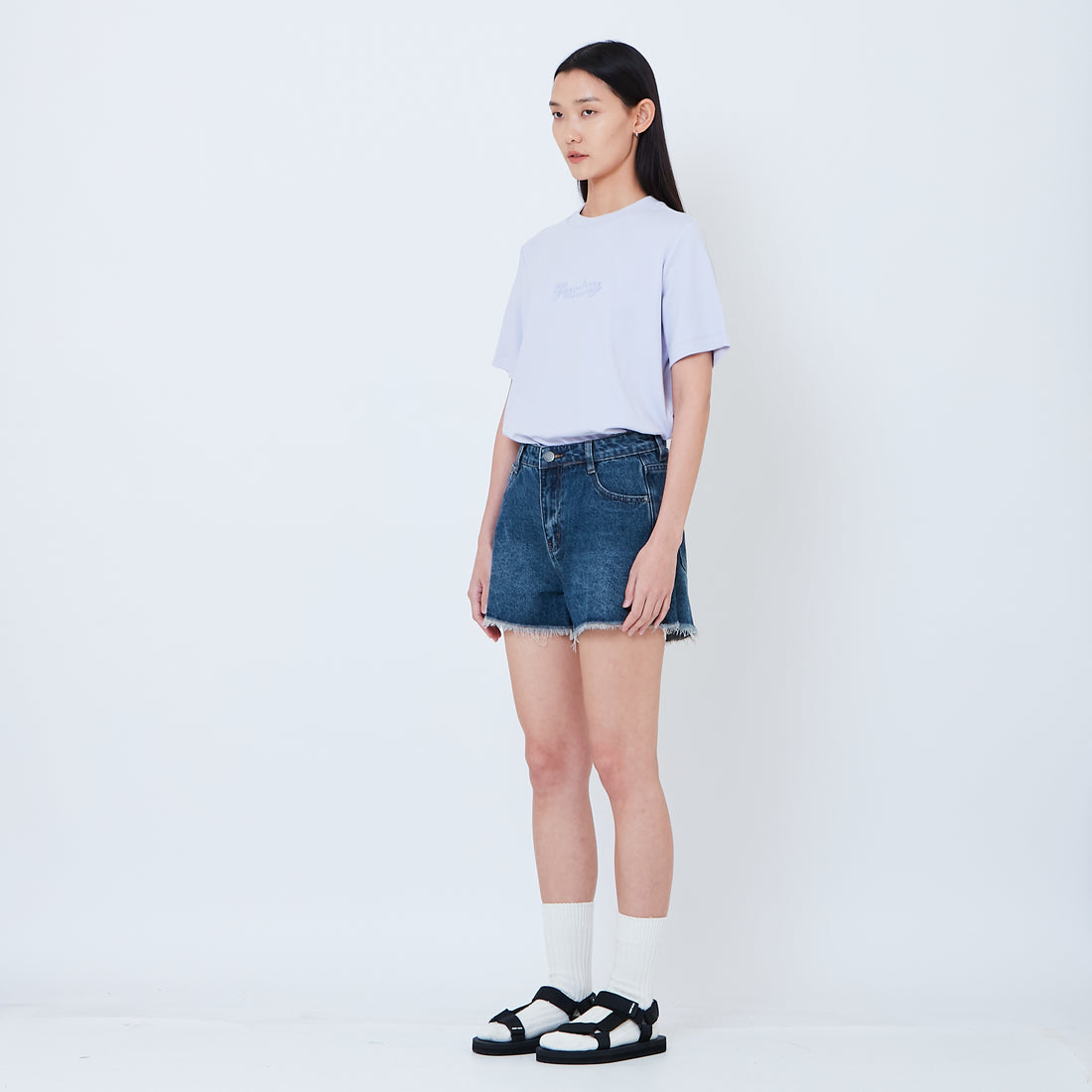 Women Denim Shorts - Blue - SW2603080C